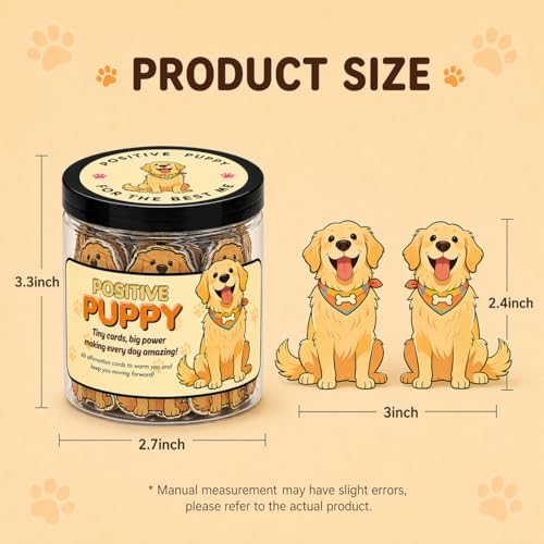 60 Positive Affirmation Cards Jar Golden Retriever Gifts For Women