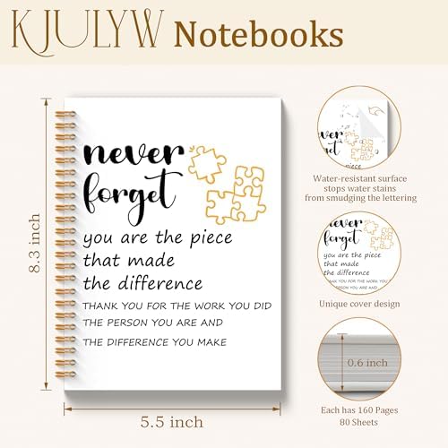 Appreciation Gifts Notebook Journal 5.5x8.3 Inch, Going Away Gifts for