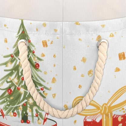 Christmas Tree Mug Gift Large Round Storage Basket, Collapsible