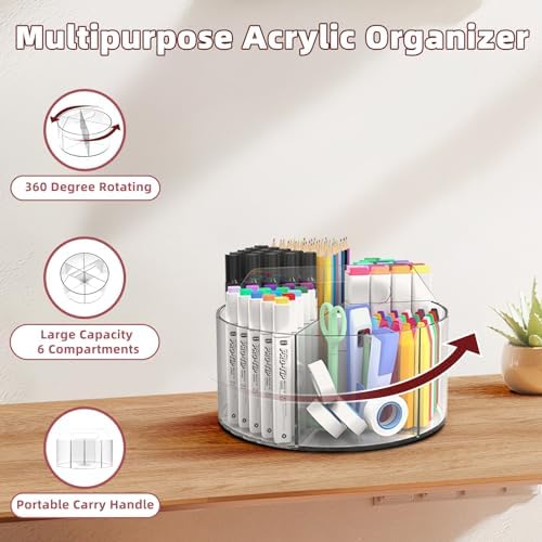 Absonic 250pcs Acrylic Pencil Holder Marker Organizer, Back to School