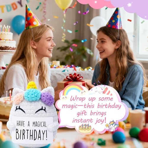 Birthday Gift for Her Crochet Unicron Happy Birthday Gifts for Women
