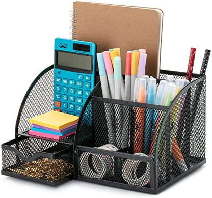 Mr. Pen- Mesh Desk Organizer, Black, Pen Holders Organizers