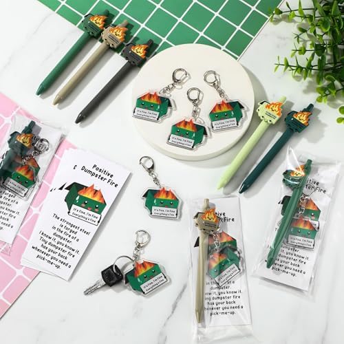 Sayglossy 20 Sets Dumpster Fire Pens Correctional Officer Gifts