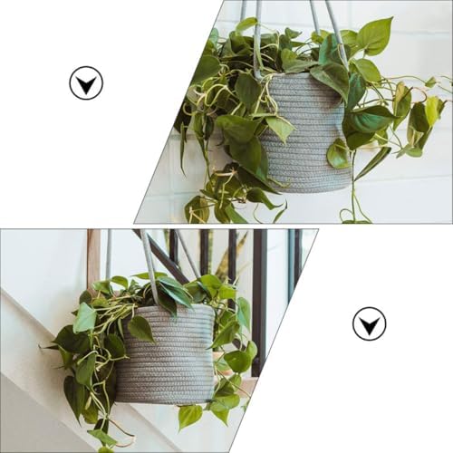 Hand Woven Plant Hanger Basket for Trailing Houseplants and Dried
