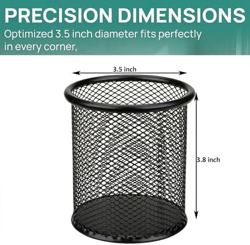 Nicunom 12 Pack Metal Pen Holder Wire Mesh Pen Cup Pencil Holder