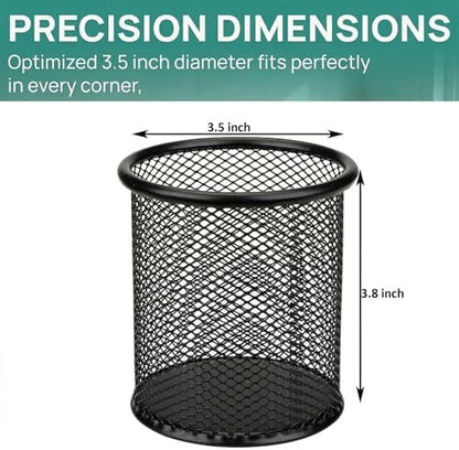 Nicunom 12 Pack Metal Pen Holder Wire Mesh Pen Cup Pencil Holder