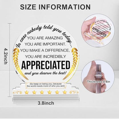 Appreciation Gifts Thank You Award Desk Decor for Coworkers Boss