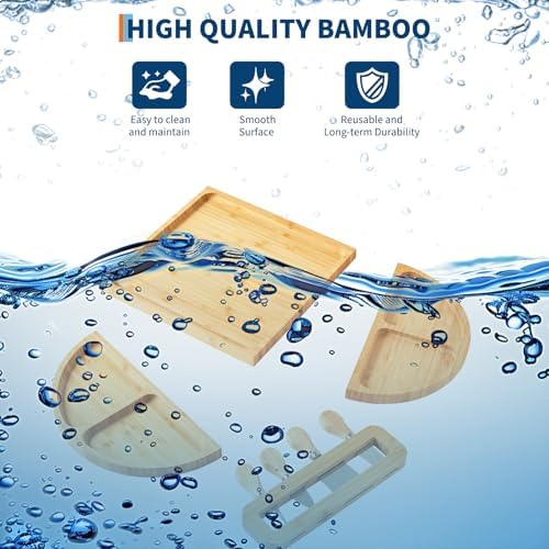 Extra Large Bamboo Cheese Platter Board Set with Magnetic Knife Holder