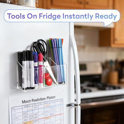 Magnetic Dry Erase Marker Holder for Whiteboard & Fridge & Locker
