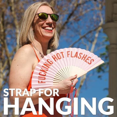 Fisura – Original Folding Fan with Message “Hot Flashes”. Handheld