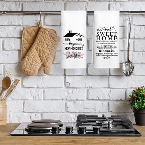 2PCS New Home New Beginning New Memories Kitchen Towels Set, Kitchen