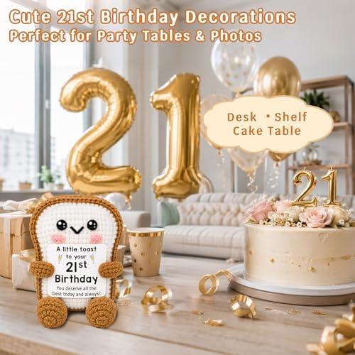 21st Birthday Toast Gifts Decorations for Him Her, 21 Years Old Gift