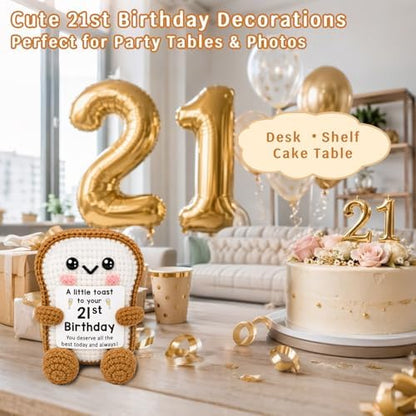 21st Birthday Toast Gifts Decorations for Him Her, 21 Years Old Gift