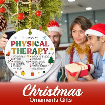 Physical Therapy Christmas Ornaments, Funny Therapist Gifts for Women