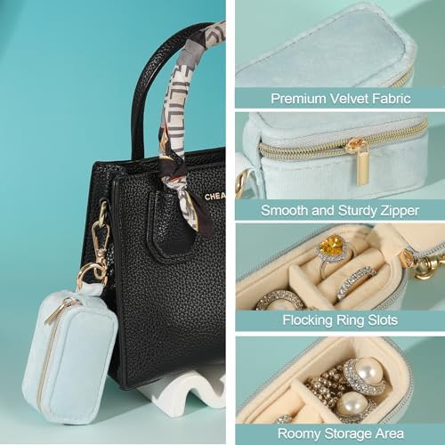 Small Travel Jewelry Box Keychain, Portable Storage Ring Necklace