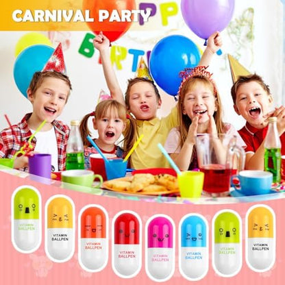 Novelty Nurse Pharmacy Pill Pens - Retractable Vitamin Capsule Pens