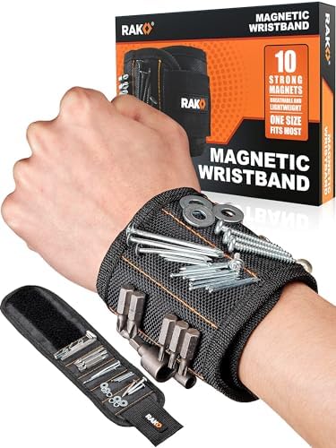 RAK Magnetic Wristband for Tools, 10 Powerful Magnets, Holds Screws