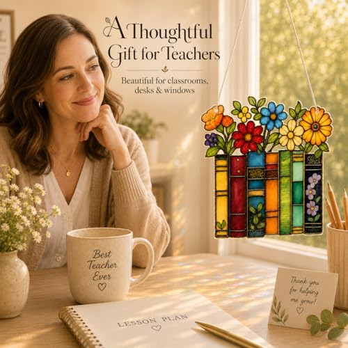 Book Lovers Gifts Book Ornament, Teacher Gifts for Women, Librarian