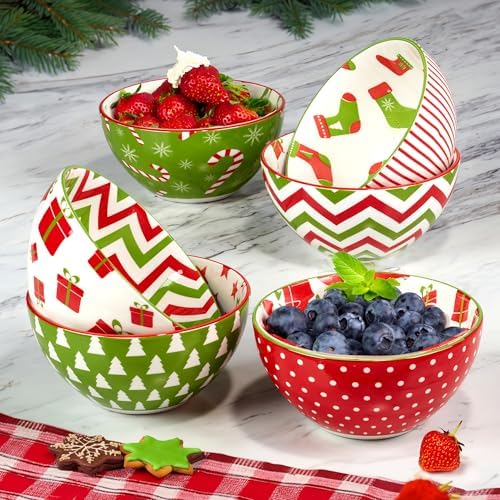 Certified International Holiday Fun 30 oz Porcelain Serving Bowls