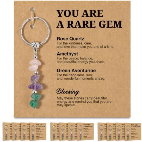 12 Pcs Appreciation Team Gifts for Coworkers, Thank You Keychain Bulk