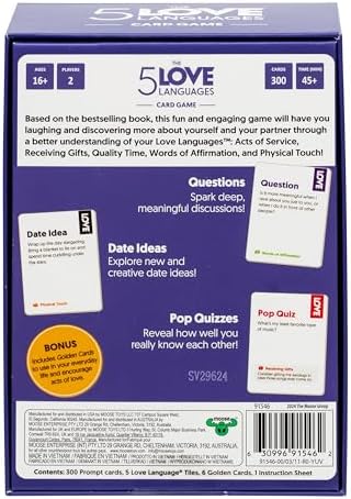 The 5 Love Languages® Card Game, Couples Games for Adults, 2 players