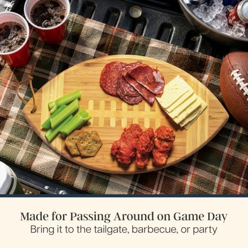Totally Bamboo Football Shaped Cutting Board and Charcuterie Board