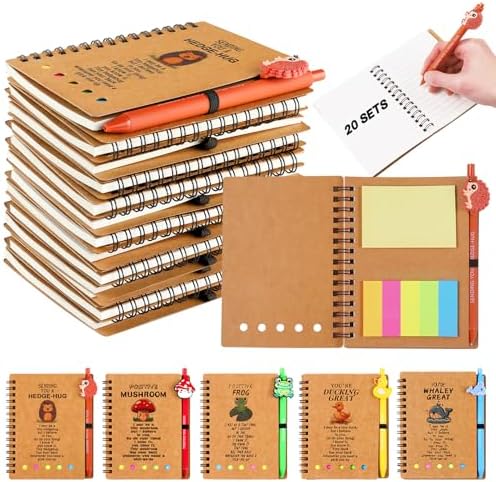 20 Sets Employee Appreciation Gifts Bulk Inspirational Spiral Notebook