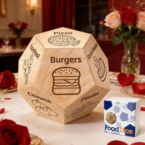Food Dice, Stocking Stuffers for Men Women, Christmas Anniversary