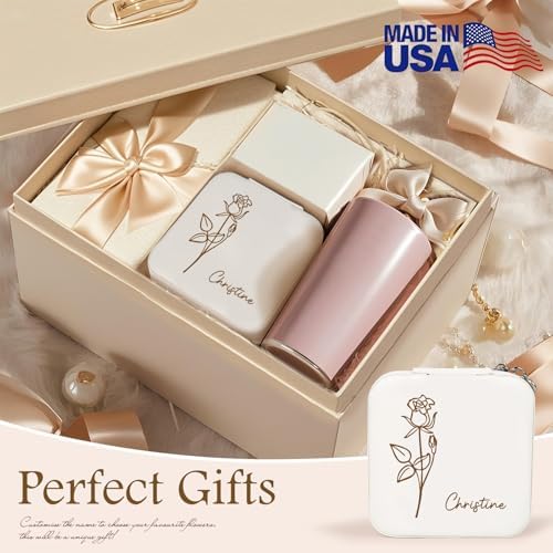 Bemaystar Personalized Gifts Women - Custom Jewelry Box, Portable