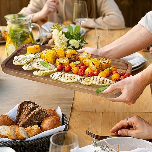 Large Wooden Tray Acacia Wood Charcuterie Boards Party Food Serving