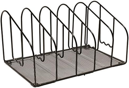 Deco Brothers File Sorter Organizer for Desk, 5 Sections, Black