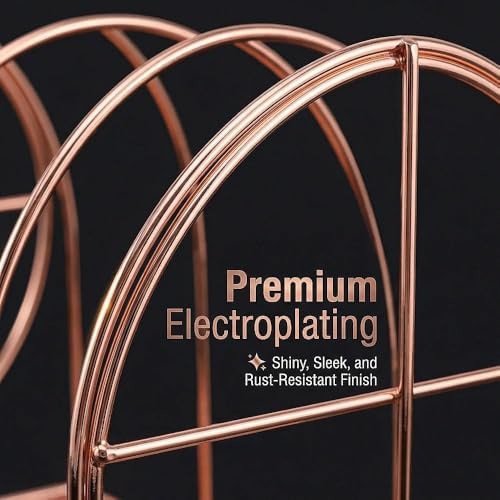 File Sorter Organizer, 5 Section Magazine Holder Rack, Desktop Round
