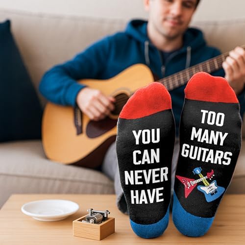 Cool Music Accessories Gifts - Guitar Drum Piano Trumpet Socks, Funny