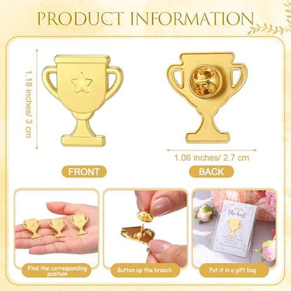 20 Sets Employee Appreciation Gifts Bulk, Trophy Pins,Star