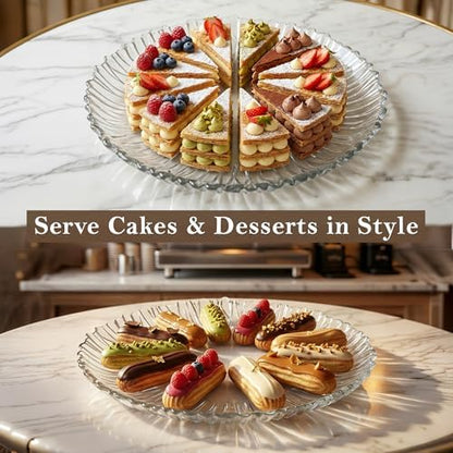Large Glass Serving Platter 12.5” (31.5 cm) – Elegant Clear