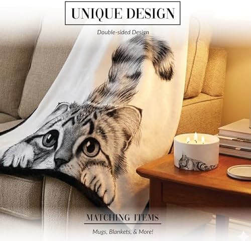 Pavilion Gift Company - Cat - Plush Blanket - Home Cozy Pet Cat Animal