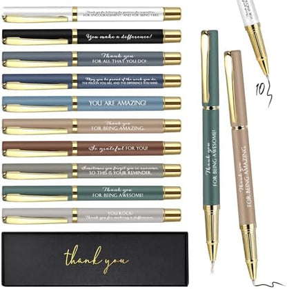 PerKoop 10 Sets Thank You Gifts, Appreciation Pens with Boxes for Men