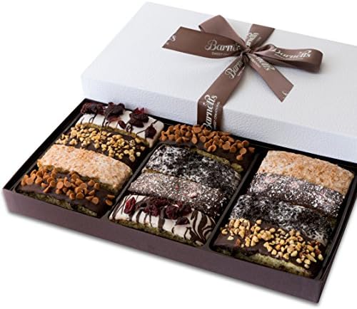 Barnetts 12 Chocolate Biscotti Gift Box Gourmet Cookie Gifts