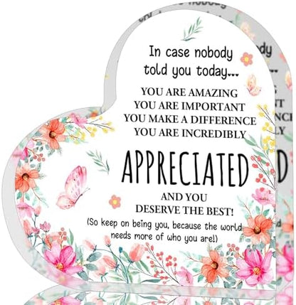 Appreciation Gifts for Women, Thank You Gifts, Affirmations Heart