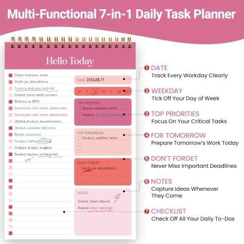 To Do List Notepad, Undated Daily Planner Notebook for Work