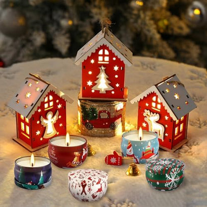 24 Pack Christmas Scented Candles - Natural Soy Wax Advent Candles