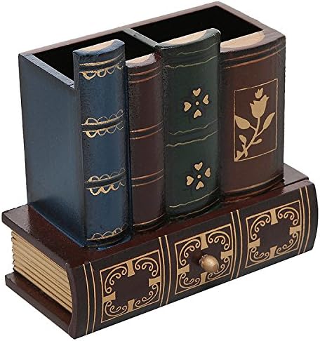 MyGift Decorative Desk Organizer Pen and Pencil Holder with Storage