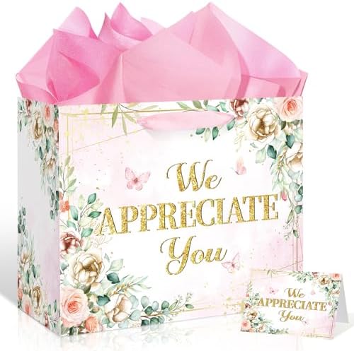 We Appreciate You Gift Bag Pink Thank You for All You Do Pastor