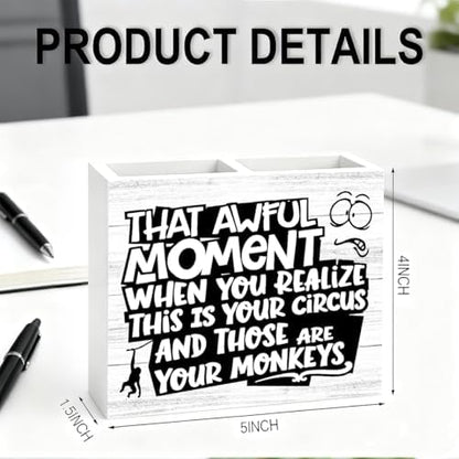 Pen Pencil Holder for Desk Office Decor Accessories Bosses Day Gifts