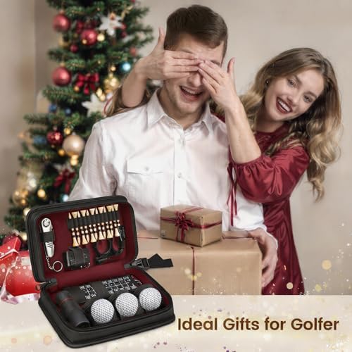 YOREPEK Golf Gifts for Men, Complete Golf Accessories Kit PU Leather