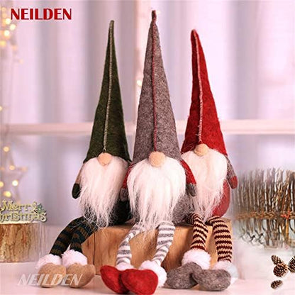 BWFY 3pcs new Christmas Decoration Long Legs Rudolph Doll Christmas