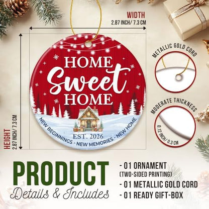 ZAGKOO New Home Ornament 2026, First House Ornaments - New Home Gift