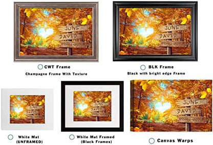 BOTTEGAARTS Crossroads Heart of Autumn Personalized Photo or Canvas