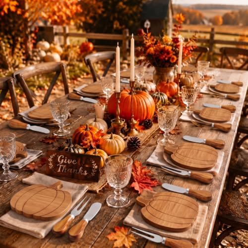 Ziliny 1 Set Fall Pumpkin Charcuterie Boards, Mini Cheese Board Gifts