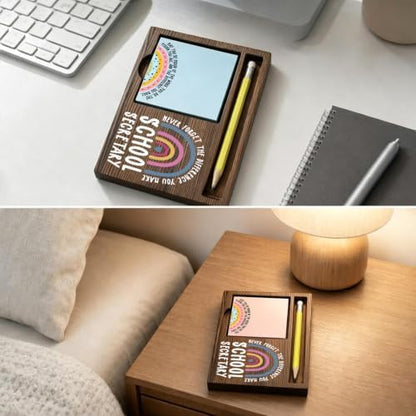 School Secretary Gifts, Sticky Note Holder for Desk, Thank You Gift